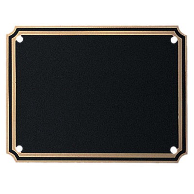 Brass Screened Plate w/Notched Corners & 2 Holes (3" x 4")