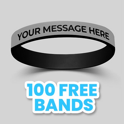 Custom Dual Layered Wristband - 1"
