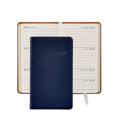 5" Personal Pocket Journal w/Brights Leather Cover