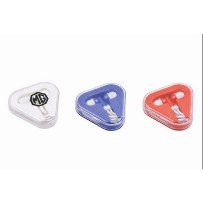 Ear Buds in Triangle Plastic Case