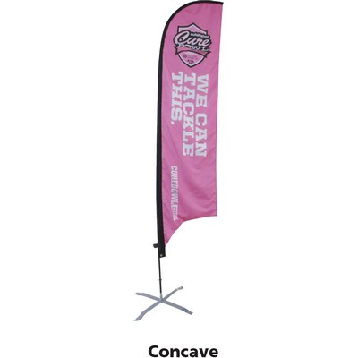 9' Concave Shape Feather Flag - 2 Side Imprint