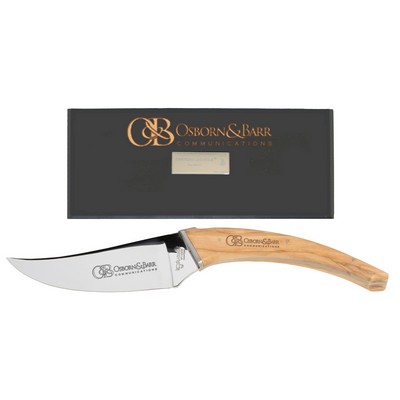 Le Buron Cheese Knife w/Olivewood Brown Handle