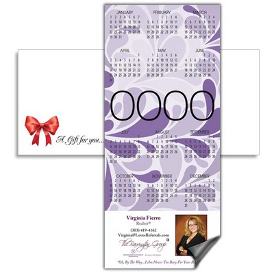 Magnetic Calendar with Envelope - Grape