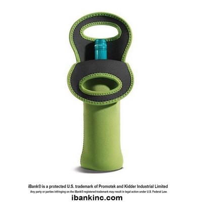 iBank ® 1-Bottle Neoprene Wine Carrier Tote Bag, Bottle Holder