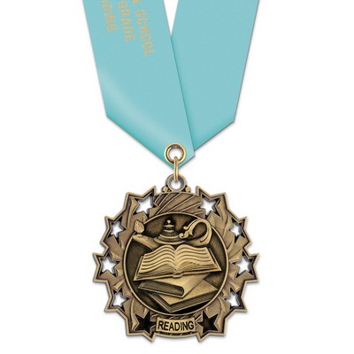 Reading TS Medal w/Satin Neck Ribbon (2½")