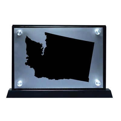 Floating Washington Map Shape Award