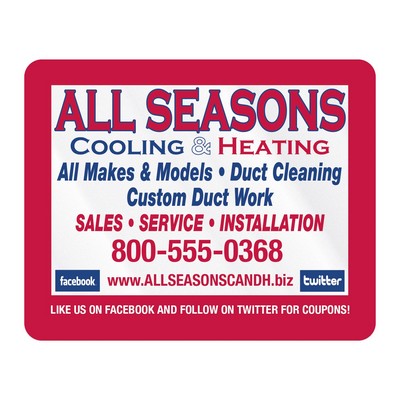 Rectangle Sticker | Round Corners | 4" x 5" | Clear Static | Static Back | Screen