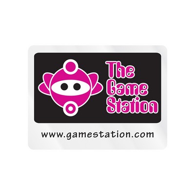 Rectangle Sticker | Round Corners | 3" x 4"| Clear Static | Static Face | Screen