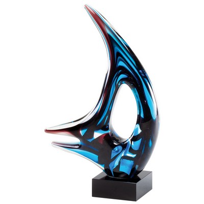 Small Blown Glass Yacht