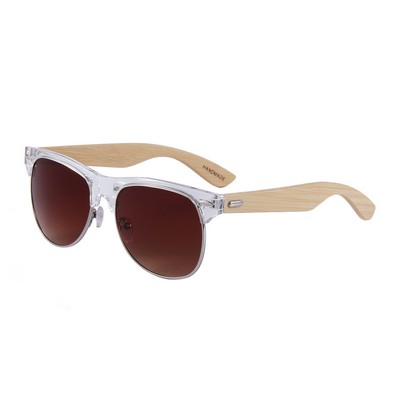 Bamboo Sunglasses - Gradient Brown Lenses