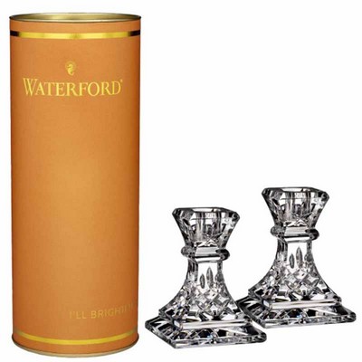Waterford Lismore Giftology Lismore 4" Candlestick, Pair
