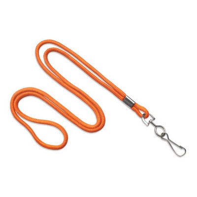 1/8" Blank Lanyard w/Swivel Hook (Orange)
