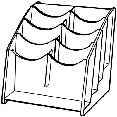 Clear 8 Pocket Brochure Holder (8.5"x12")