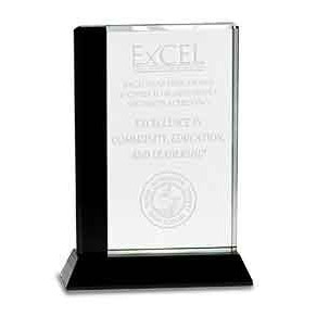 Bar Crystal Award, 9"H
