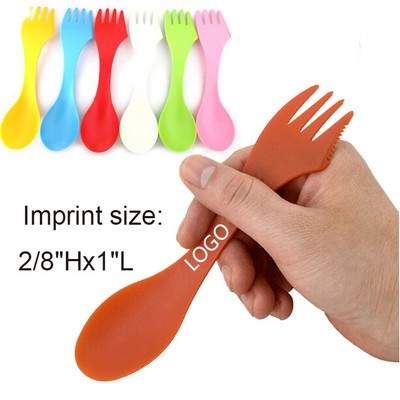 3-in-1 Plastic Fork & Spoon