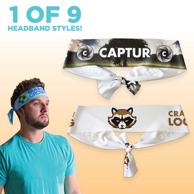 Headband Tieback Economy - 1 of 9 Cooling Headband Styles - Customize with ANY design!