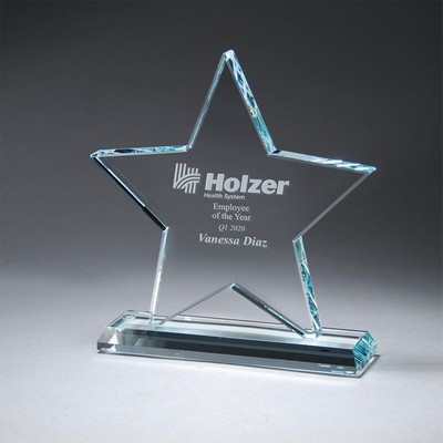 Clear Crystal Star on Base (Large)