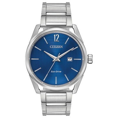 Citizen® Men's Drive Collection Eco-Drive Stainless Steel Watch W/ Royal Blue Dial