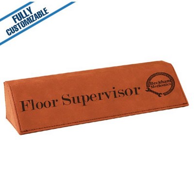 Saddle Tan Leatherette - 8.5" Desk Wedge