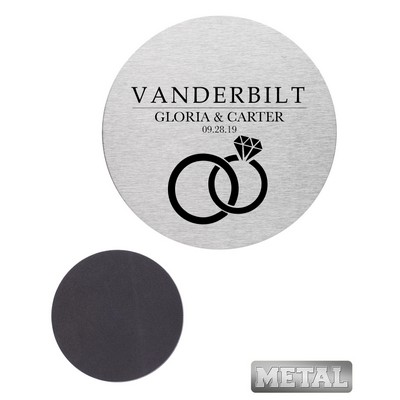 4" Round Stainless Steel Coasters with Brushed Polished Finish