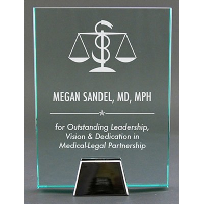 Jade Crystal on Silver Chrome Base