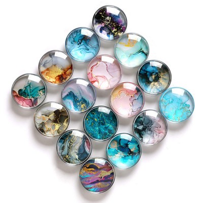 Crystal Glass Fridge Magnet 1.18" Diameter