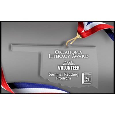 Oklahoma Neck Medal in Clear Acrylic