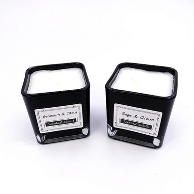Glass Square Cup Soy Wax Scented Candle