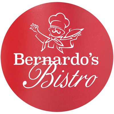 3¾" Red Round Silicone Coaster