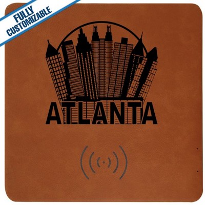 Saddle Tan Leatherette - 8X8" Wireless Phone Charging Mat