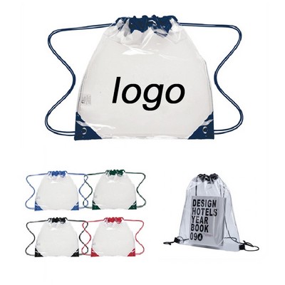 Clear PVC Drawstring Backpack