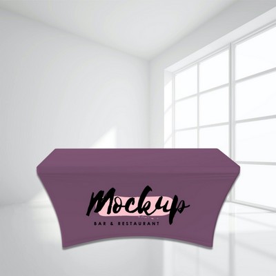 4' Stretch Spandex Trade Show Table Cover - Full Color Imprint