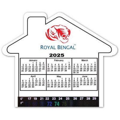 Custom House Shaped Calendar Thermo Magnet