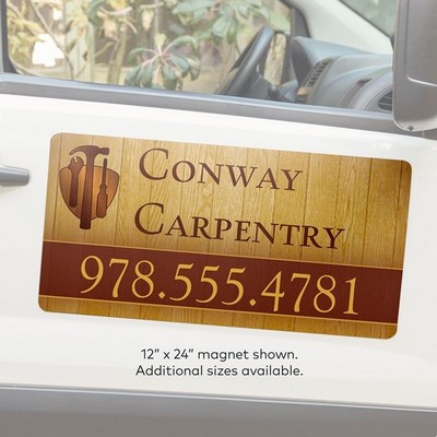 Durable Waterproof High Resolution Vehicle Magnet (24''X12'')