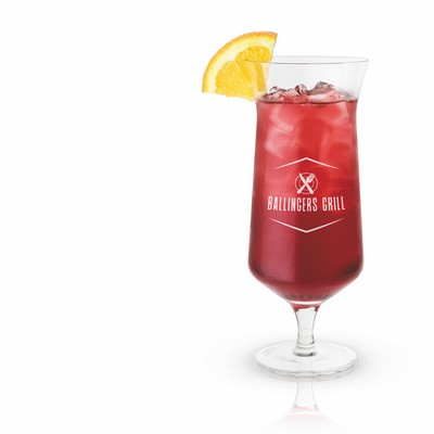 Viski® Angled Crystal Hurricane Glass, set of 2