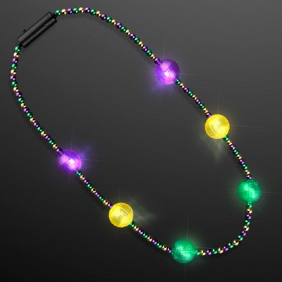 Mardi Gras Jewelry LED Beads Necklace - BLANK