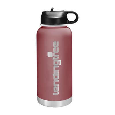 32 Oz. Maroon Tahoe Drinkware Beverage Bottle