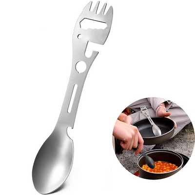 10" 1 Camping Spoon Fork Can Opener