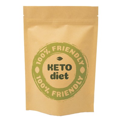 Full Color Stand Up Kraft Barrier Pouch (6" W x 9" H x 3" D)