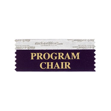 Program Chair Stk A Rbn Navy Ribbon Gold Imprint