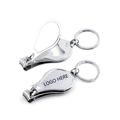 Stainless Steel Nail Clippers w/Bottle Opener