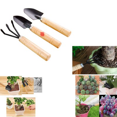 Mini Garden Tool Set w/Shovel, Spade, and Rake