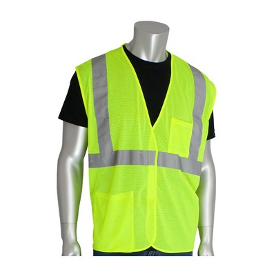 PIP® Class 2 Two Pocket Value Mesh Hi-Viz Vest