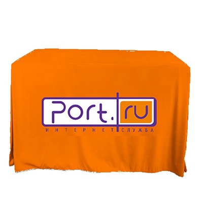 4' Fitted Table Covers with Pleats in Full Color Overall