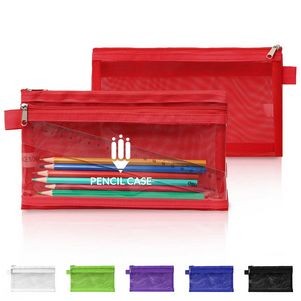 Twin Pocket Mesh Pencil Pouch