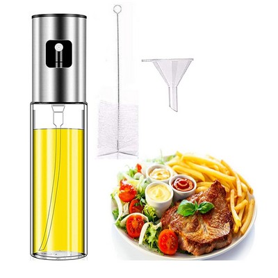100ml Kitchen Dining Room Spray Bottle Oiler Oilcan W/ Brush And Funnel