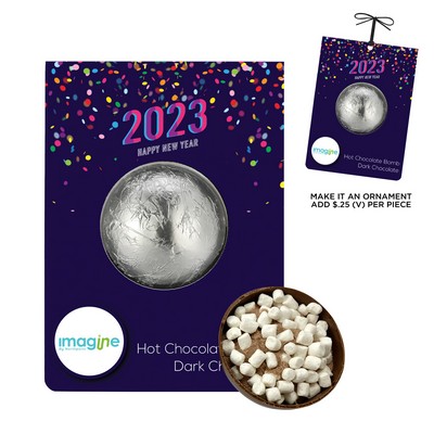 New Years Mega Hot Chocolate Bomb Billboard Card - Dark Chocolate