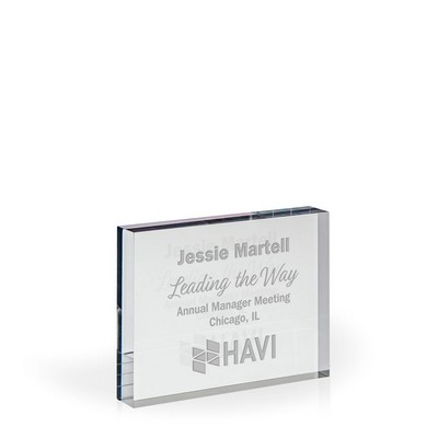 Postcard Acrylic Paperweight Award - Engraved