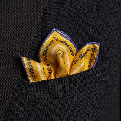 14" x 14" Custom Printed Pocket Square – 100% Pure Mulberry Silk Hand-Roll Hem