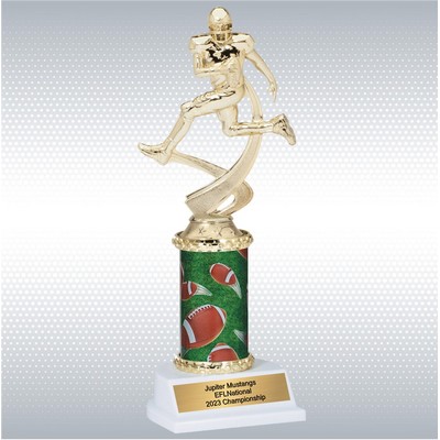 10" Assembled Football Trophy w/ White Base